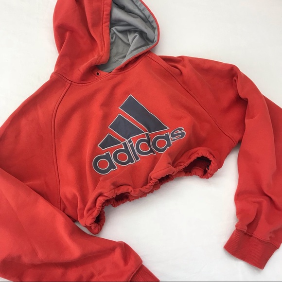adidas drawstring crop sweatshirt
